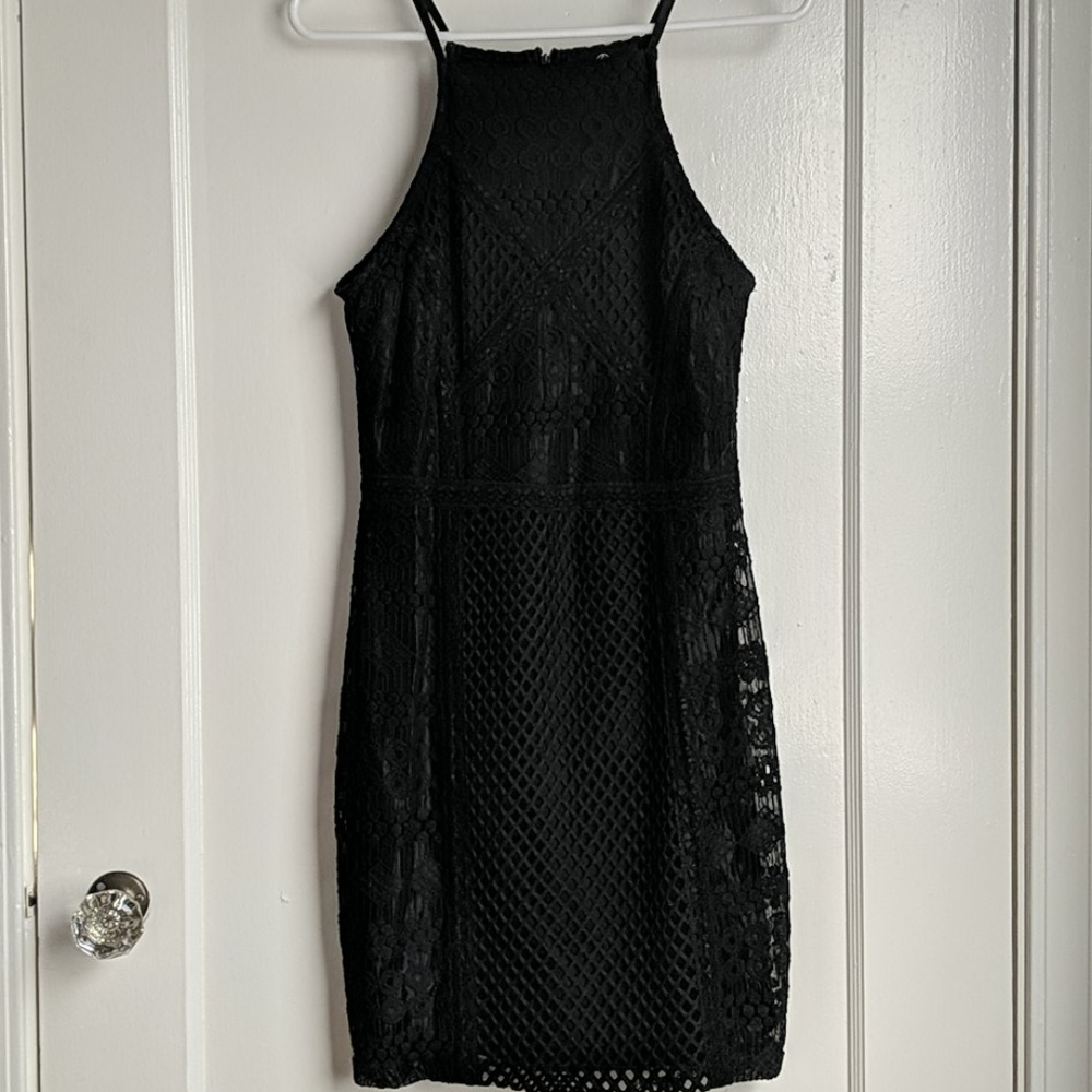 Black lace dress